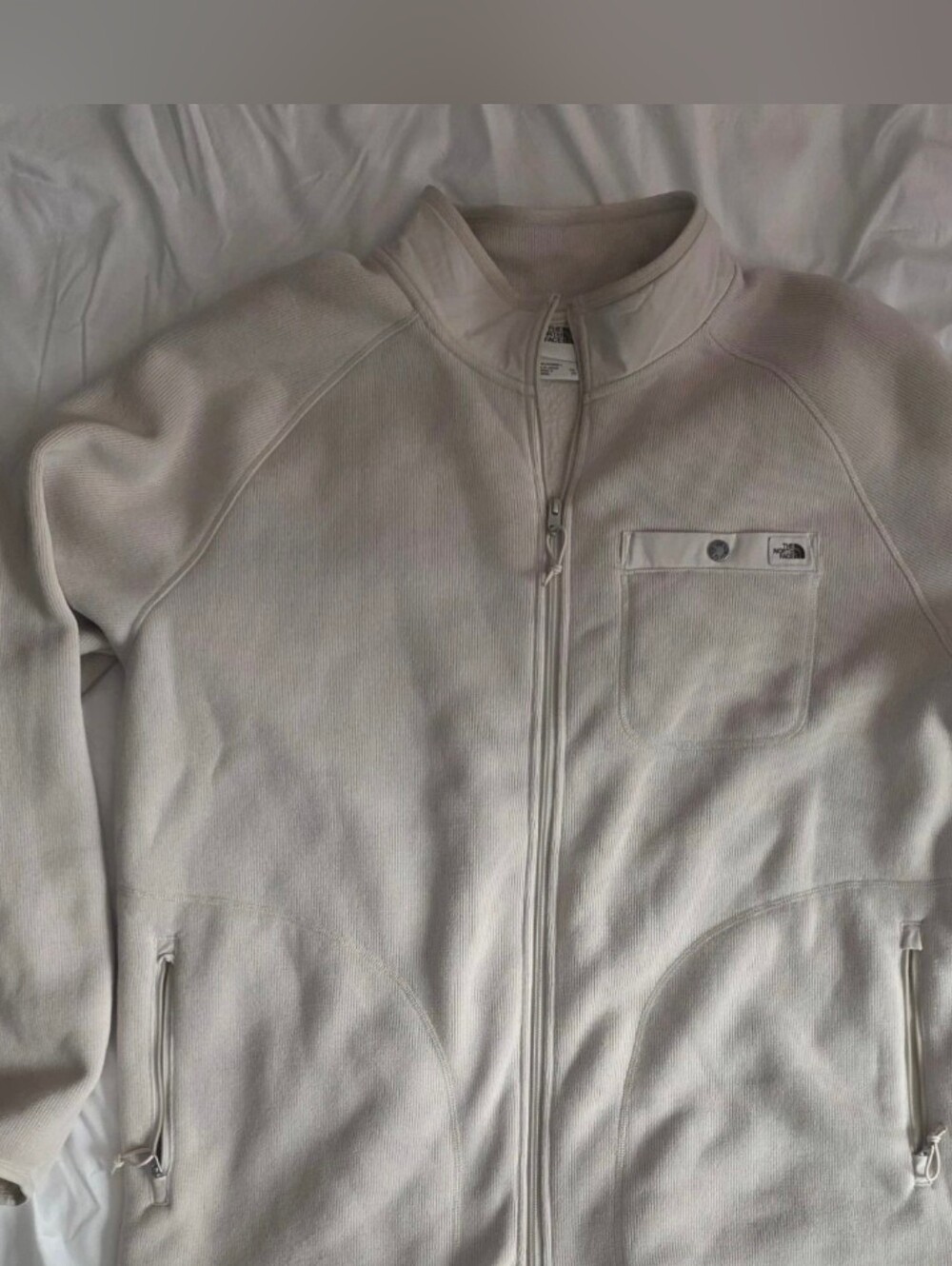 The North Face Men’s Gordon Lyons Cream Full Zip Fleece Jacket NWOT! XXL